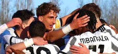 Alessandro Citi con i compagni della Juventus 