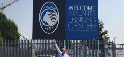 Il presidente Massimo Portacci al centro sportivo dell&#039;Atalanta