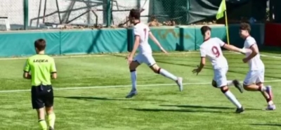 Esultanza del Torino Under 18 al gol di Capac