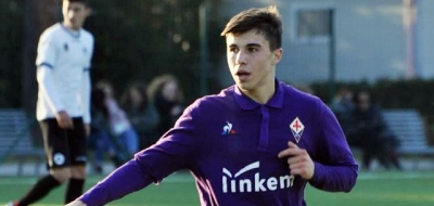 Alessandro Bianco con la maglia della Fiorentina