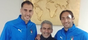 Marco Patrizi (in mezzo) con Rosati (a sinistra) e Moretti (a destra)