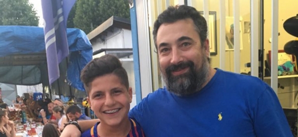 Elias D'Anna con il direttore sportivo della Bruinese, Lorenzo Verduci