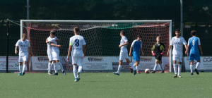 esultanza del Chisola dopo il gol di Merlo