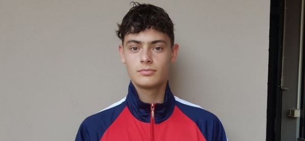 Delponte dell'Accademia Borgomanero, autore oggi di un bel gol su punizione
